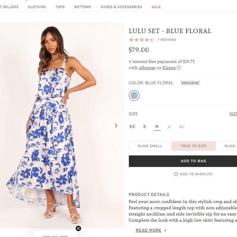 Blue formal Two-piece: Petal & Pup -M